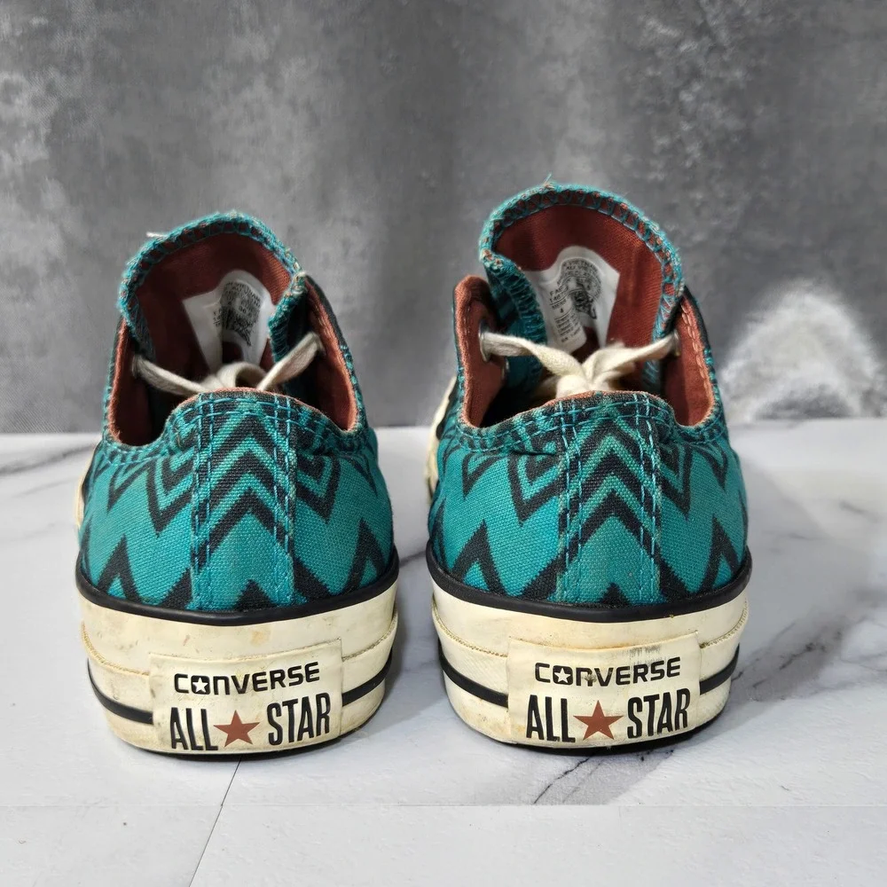Converse Chuck Taylor All Star Missoni Sneakers Womens 6 Low Chevron Teal Black - Picture 10 of 12